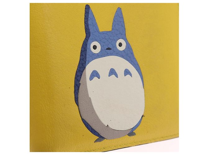 LOEWE x Studio Ghibli Medium Totoro Wallet Leather Yellow Silver Auth 212706M - Jerrillo - vista 18