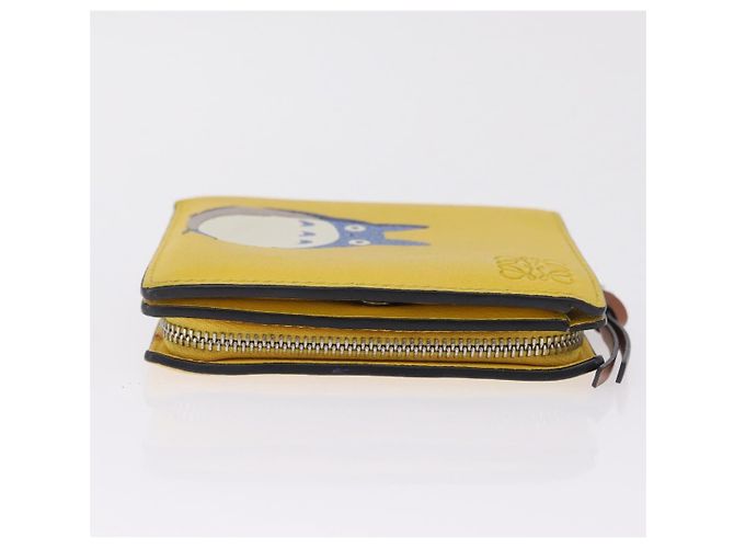 LOEWE x Studio Ghibli Medium Totoro Wallet Leather Yellow Silver Auth 212706M - Jerrillo - vista 3