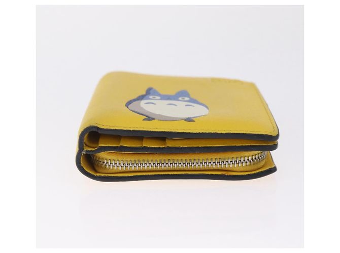 LOEWE x Studio Ghibli Medium Totoro Wallet Leather Yellow Silver Auth 212706M - Jerrillo - vista 6