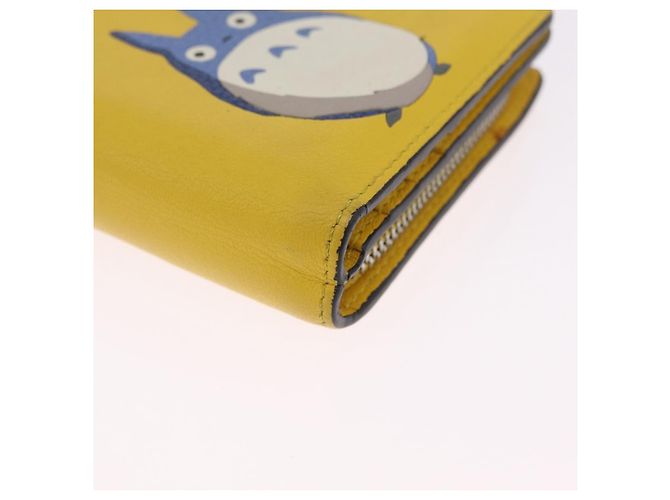 LOEWE x Studio Ghibli Medium Totoro Wallet Leather Yellow Silver Auth 212706M - Jerrillo - vista 7