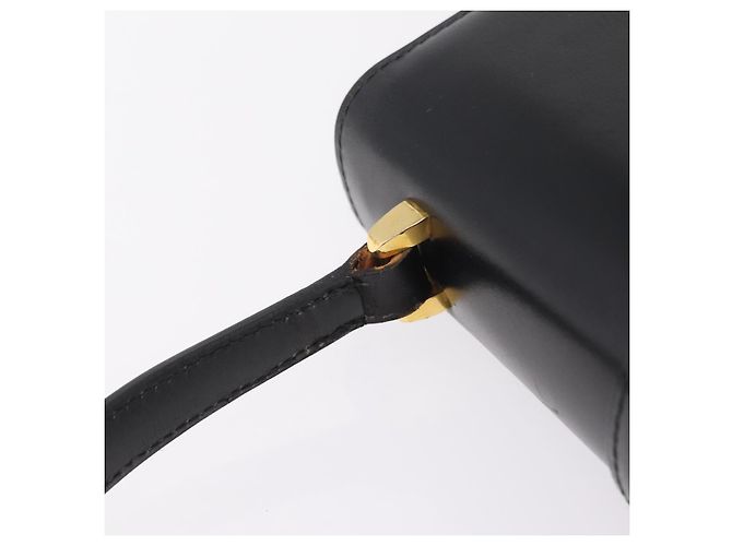 Céline CELINE Hand Bag Leather Black Gold Auth ka7008 - Jerrillo - vista 10