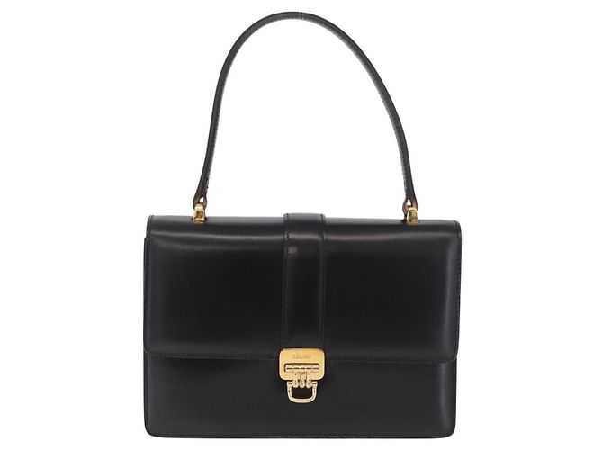 Céline CELINE Hand Bag Leather Black Gold Auth ka7008 - Jerrillo - vista 2