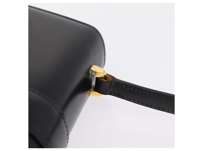 Céline CELINE Hand Bag Leather Black Gold Auth ka7008 - Jerrillo - vista 9
