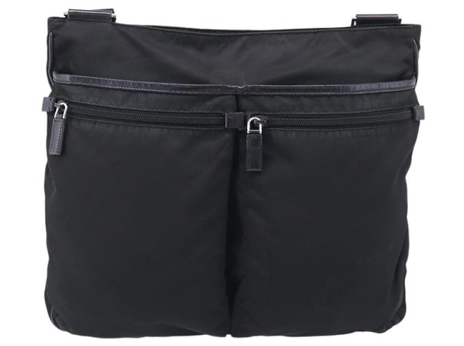 PRADA Shoulder Bag Nylon Black Silver Auth ka6912 - Jerrillo - vista 13