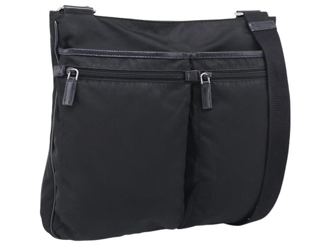 PRADA Shoulder Bag Nylon Black Silver Auth ka6912 - Jerrillo - vista 2