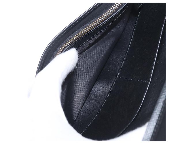PRADA Long Wallet Safiano Leather Black Silver Auth 211994A - Jerrillo - vista 19