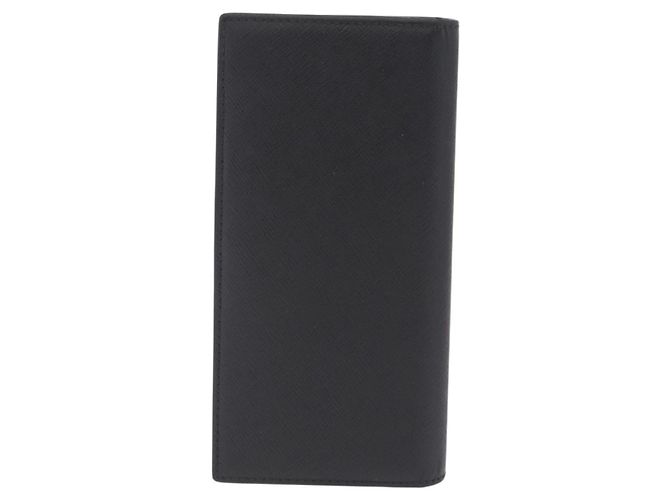 PRADA Long Wallet Safiano Leather Black Silver Auth 211994A - Jerrillo - vista 2