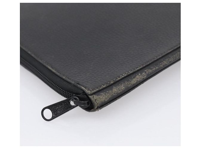 Hermès HERMES Clutch Bag Leather Black Auth ti4044 - Jerrillo - vista 14