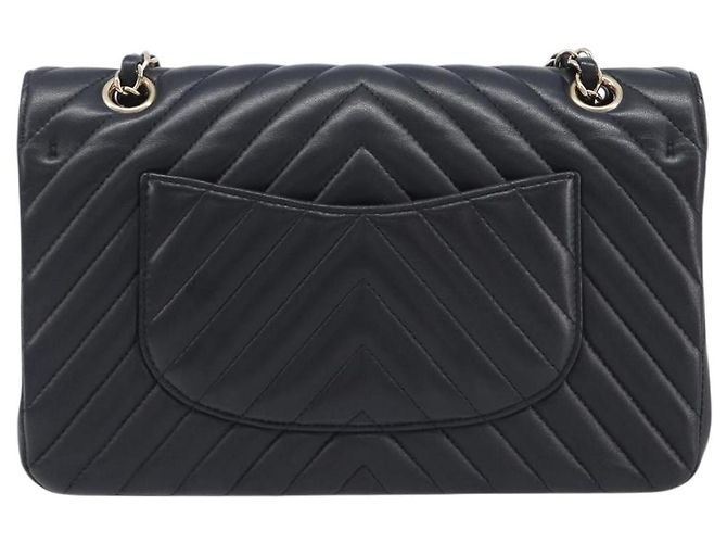 Chanel Double Stitch Flap Chevron Lambskin Medium - vista 2