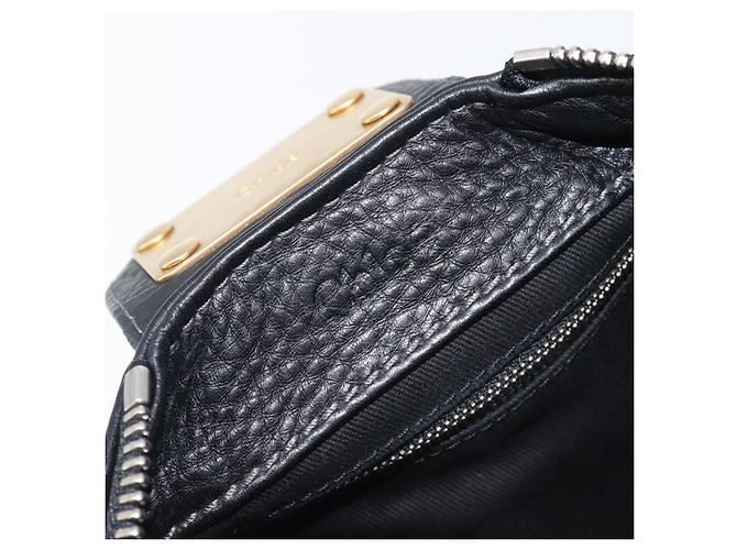 Chloé Chloe Paddington Shoulder Bag Leather Black Gold Silver Auth 209218V - Jerrillo - vista 19