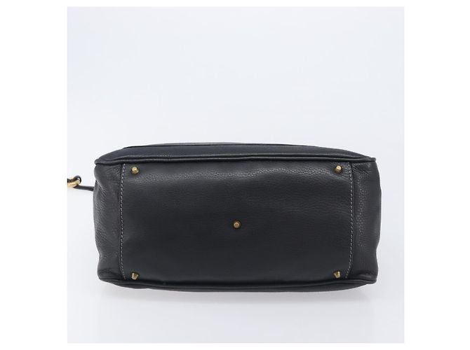 Chloé Chloe Paddington Shoulder Bag Leather Black Gold Silver Auth 209218V - Jerrillo - vista 9