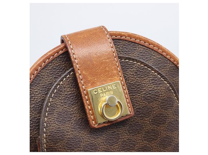 Céline CELINE Macadam Canvas Shoulder Bag PVC Leather Brown Gold Auth 213322 - Jerrillo - vista 18