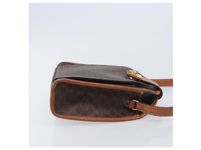 Céline CELINE Macadam Canvas Shoulder Bag PVC Leather Brown Gold Auth 213322 - Jerrillo - vista 3