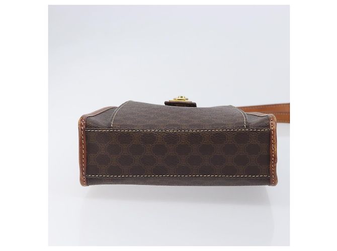 Céline CELINE Macadam Canvas Shoulder Bag PVC Leather Brown Gold Auth 213322 - Jerrillo - vista 5