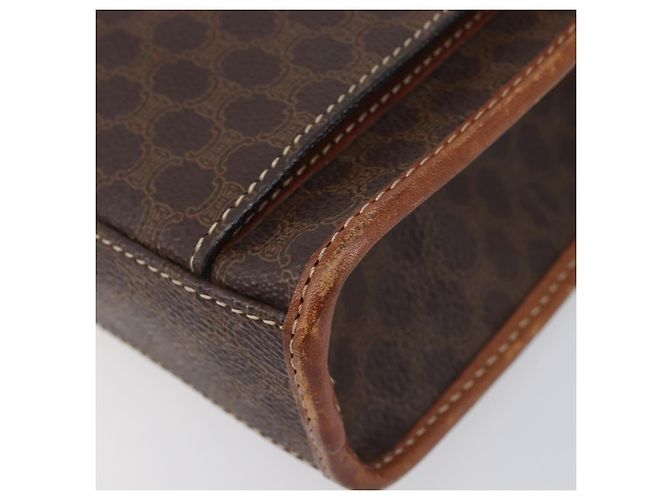 Céline CELINE Macadam Canvas Shoulder Bag PVC Leather Brown Gold Auth 213322 - Jerrillo - vista 9