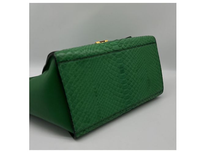 Trapèze Céline Celine Trapeze Leather with Python Medium - vista 3