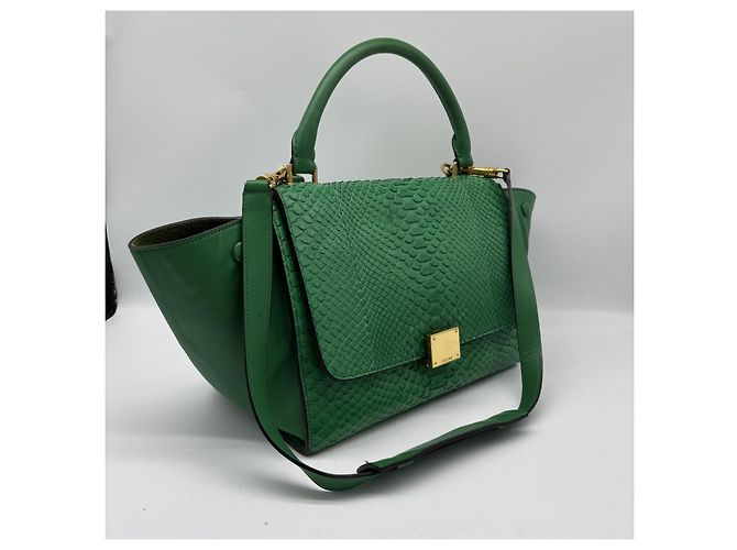 Trapèze Céline Celine Trapeze Leather with Python Medium - vista 5