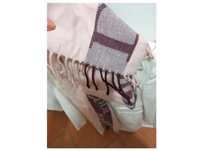Dior Schal aus rosa Wolle und Acryl mit Monogramm - Ansicht 6