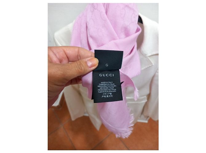 Sciarpa Gucci GG Supreme Rosa - vista 4