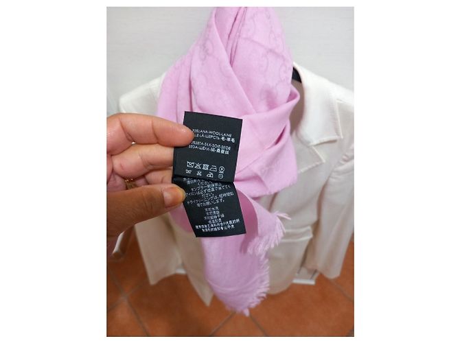 Sciarpa Gucci GG Supreme Rosa - vista 5