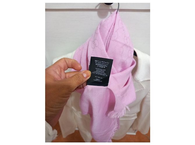 Sciarpa Gucci GG Supreme Rosa - vista 6