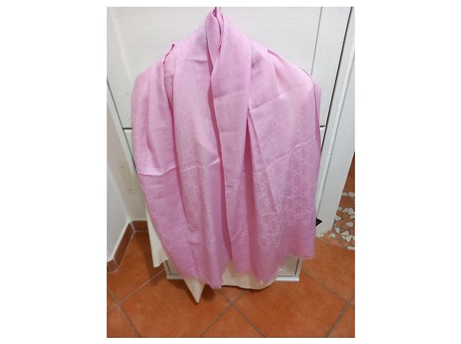 Sciarpa Gucci GG Supreme Rosa - vista 7