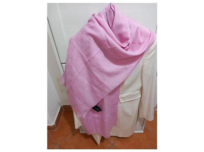 Sciarpa Gucci GG Supreme Rosa - vista 8
