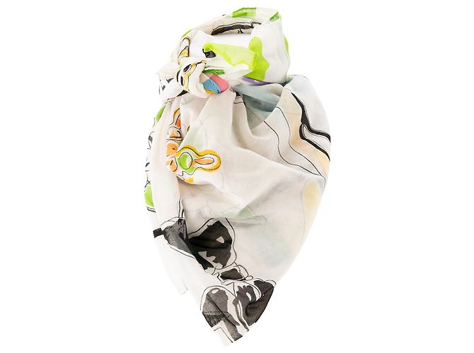 CHANEL - Foulard Chanel in cotone multicolore - vista 2