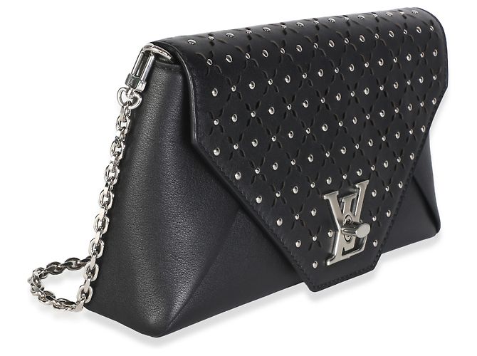 Borsa Louis Vuitton Love Note in pelle di vitello nera borchiata - vista 4