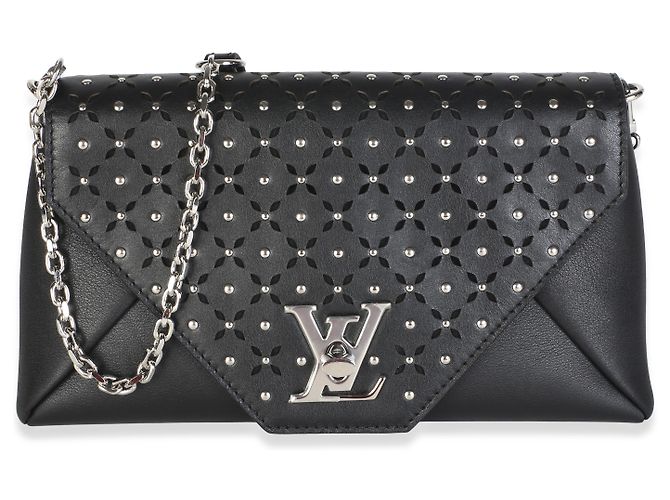 Borsa Louis Vuitton Love Note in pelle di vitello nera borchiata - vista 8