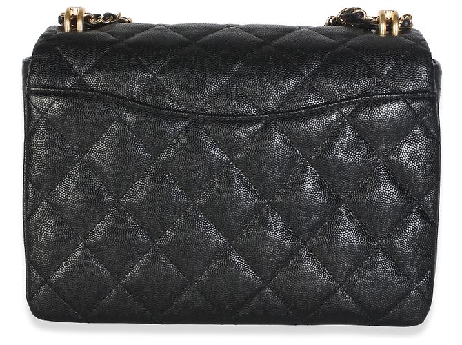Borsa Chanel Small Coco First in pelle caviar matelassé nera - vista 2
