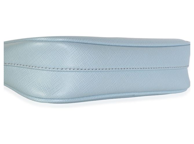 Prada Borsa a tracolla Mini Re-Edition 2005 in Saffiano Celeste Blue - vista 7