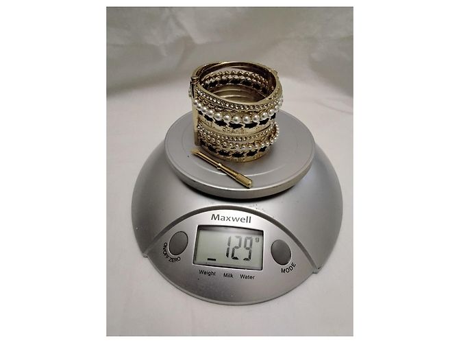 Bracciale Cuff Largo Chanel 17P Autentico Pelle Perle e Cristalli - vista 19