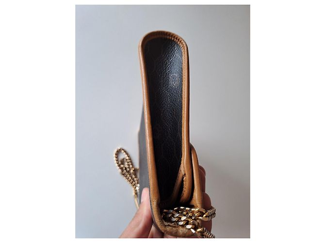 Borsa a tracolla Dior Monogram in pelle marrone - vista 11