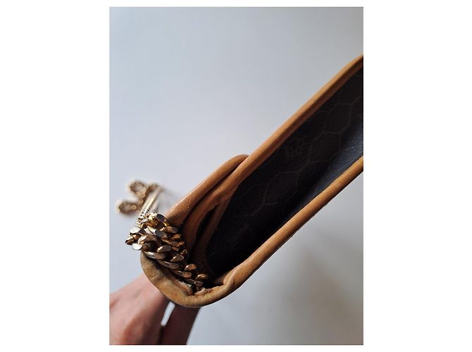 Borsa a tracolla Dior Monogram in pelle marrone - vista 12