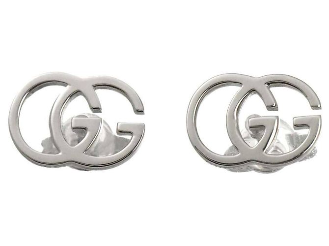 Orecchini Gucci GG Running in oro bianco 18K - vista 2
