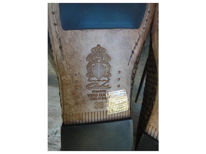 Autre Marque Corvari Mocassini in pelle intrecciata marrone - vista 11