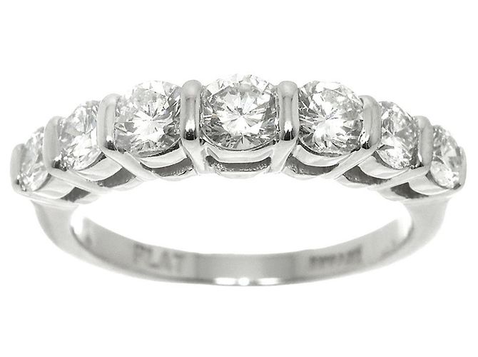 Autre Marque Tiffany & Co. Forever Ring Half Diamond Platinum Embrace - Ansicht 2