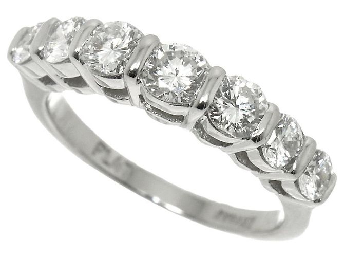 Autre Marque Tiffany & Co. Forever Ring Half Diamond Platinum Embrace - Ansicht 4