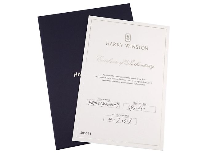 Anello Harry Winston Cluster MM in platino - vista 9