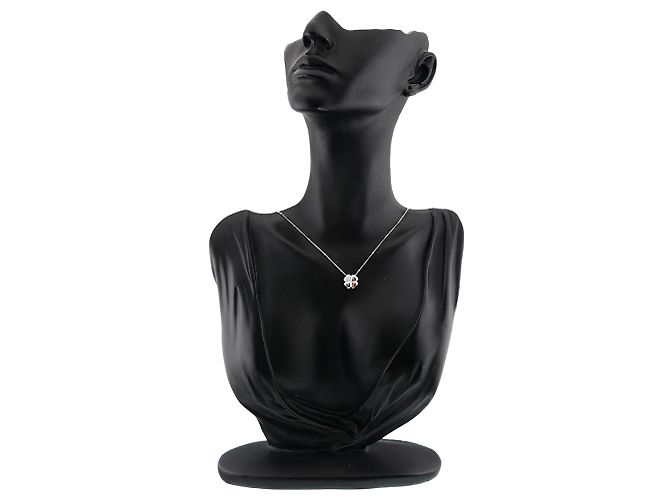 Céline Collana Celine Diamond 0.08ct in Oro Bianco e Oro Rosa 18K - vista 10