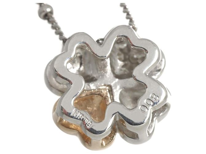 Céline Collana Celine Diamond 0.08ct in Oro Bianco e Oro Rosa 18K - vista 4