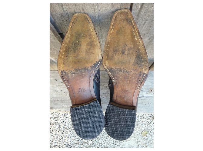 Autre Marque Stefano Branchini Botines de Cuero Gris - vista 5