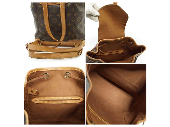 Louis Vuitton Zaino Vintage Monogram Canvas Montsouris MM - vista 4