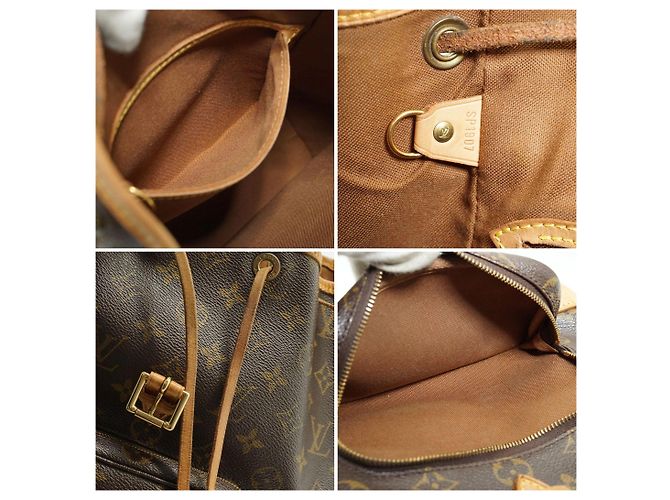 Louis Vuitton Zaino Vintage Monogram Canvas Montsouris MM - vista 5