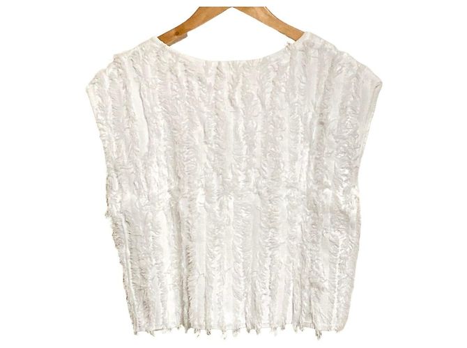 Autre Marque Pullover in maglia con maniche francesi e frange allureville - vista 2