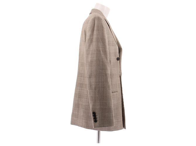 Céline Blazer de doble botonadura con estampado de cuadros - vista 4
