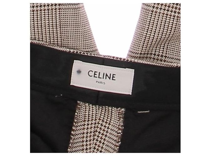 Céline Blazer de doble botonadura con estampado de cuadros - vista 5
