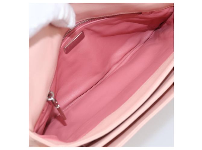 PRADA Chain Shoulder Bag Leather Pink Silver - vista 18