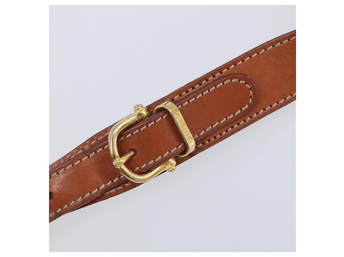 Céline CELINE Macadam Canvas Shoulder Bag PVC Leather Brown Gold - vista 8